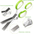 Herb Scissors, Multipurpose Sharp Kitchen Herb Cutter Shears with 5 Stainless Steel Blades, Safety Cover, Cleaning Comb, Cool Kitchen Gadgets for ...