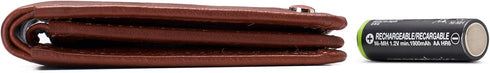 Alpine Swiss Mens Nolan Bifold Commuter Wallet Cowhide Leather RFID Safe Comes in a Gift Box Tan...