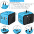 Travel Adapter Worldwide, Universal International Power Plug Adapter W/2.4A 3xUSB-A and 3.0A Type-C Wall Charger, European Travel Plug Adapter for...
