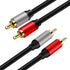 2RCA to 2RCA Cable 3Ft, Gold-Plated 2 RCA Male to 2 RCA Male Stereo Audio Cable for Home Theater, HDTV, Gaming Consoles, Hi-Fi Systems (3Ft/1M)...