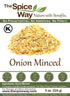 The Spice Way Minced Onion - 8 oz - bulk dehydrated onions flakes more coarse than powder or granules...