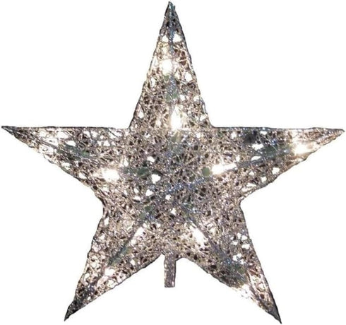 Kurt Adler UL0131S 10-Light Silver Wire Treetop, 9-Inch...