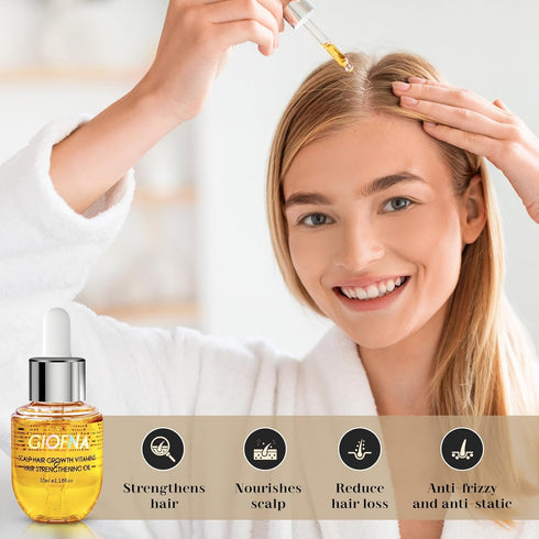 Hair Oil,Rosemary Hair Care Serum for Hair Growth, Scalp Care Oil for Curly, Thick, Frizzy, Dry, and Damaged Hair, Reduce Hair Loss, Frizzy and Dr...