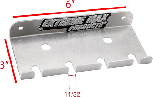 Extreme Max 5001.6297 6" Mini Air Tool Holder for Enclosed Race Trailer, Shop, Garage, Storage - Silver...
