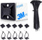100 Sets Zip Tie Mount with Cable Ties,Self Adhesive-backed Mounts for Wire Holder, Cable Management Clips Wall Anchors (Black, 3/4 inch)...
