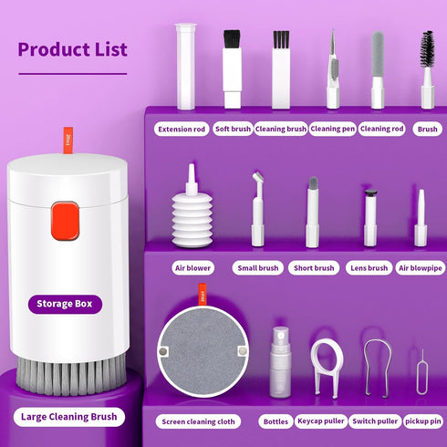 20-in-1 Cleaning Kit for Airpod Earbud, Cleaner Kit for MacBook Laptop Keyboard, Electronic Penlar Cleaning Kit Compatible with Computer PC Cell P...
