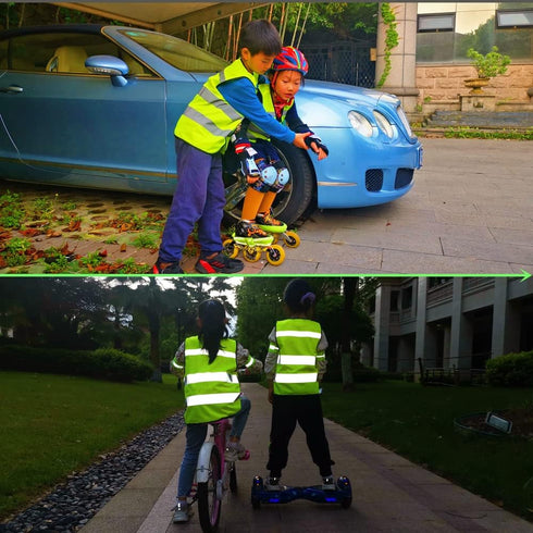 Hi Vis Kids Safety Vest| Lightweight,Adjustable & Comfy |Toddler Safety Vest,Reflective Vest Kids,toddler construction vest for Cycling & Running...