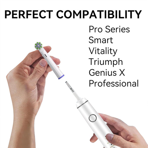 Replacement Toothbrush Heads Compatible with Oral-B Braun Pro 500/1000/1500/3000/3757/5000/7000/7500/8000, Professional Electric Brush Heads for O...