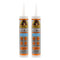 Gorilla Waterproof Caulk & Seal 100% Silicone Sealant; Clear; 10oz Cartridge (Pack of 2)...