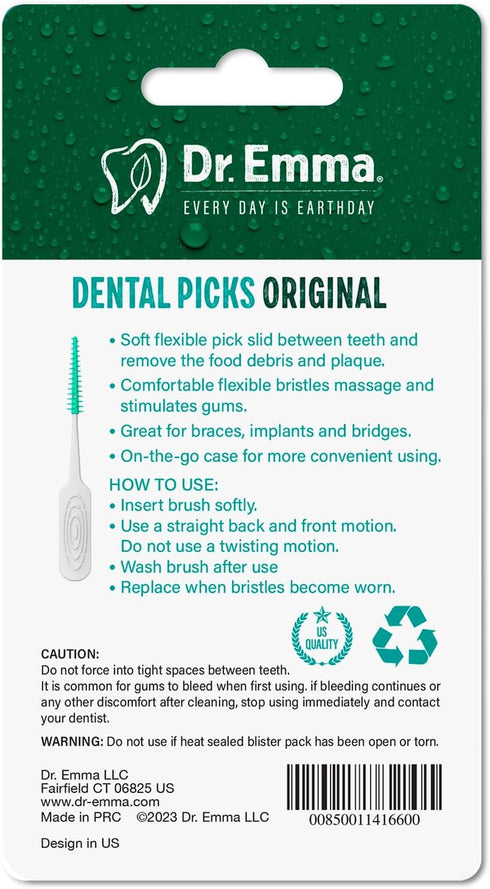 Original Dental Picks Mint Soft Rubberized Tooth Picks Easy to Use Brush Picks 100Ct/Pack, 1 Pack(100Ct)...
