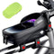 Bike Bag - Waterproof Bike Frame Bag with Sun-Visor Rain Cover, Bike Phone Holder with TPU Sensitive Touch Screen, Handlebar Bag Bicycle Accessori...