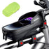 Bike Bag - Waterproof Bike Frame Bag with Sun-Visor Rain Cover, Bike Phone Holder with TPU Sensitive Touch Screen, Handlebar Bag Bicycle Accessori...