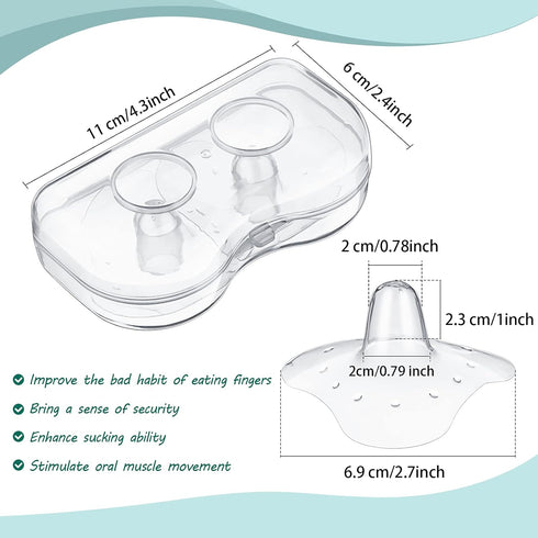 12 Pieces Nipple Shields 20 mm Contact Nipple Protector Breastfeeding Everters with Clear Carrying Case Silicone Nipple Extender Made Without BPA ...