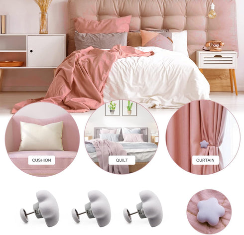 MQUPIN Duvet Pins 16 Set, Duvet Clips for Comforter Inside Duvet Fasteners, Soft Fabric Material Double Sided Duvet Cover Clips Duvet Insert Holde...