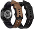 No Gaps Band Compatible with Samsung Galaxy Watch 6/5/ 4 40mm 44mm, Genuine Leather with Silicone Replacement Bracelet Bands Strap for Galaxy Watc...