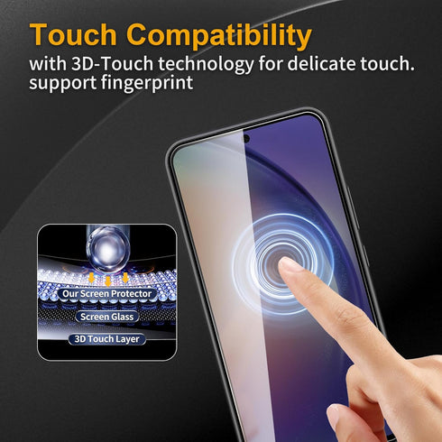 3 Pack Privacy Screen Protector for Samsung Galaxy A54 With 3 Pack Camera Lens Protector, Anti Spy Tempered Glass, 9H Hardness, Black Protector An...