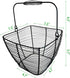 Black Square Wire Egg Basket For Fresh Egg with Handle,Famhouse Small Metal Egg Collecting Basket for Gathering Fresh Eggs Chicken Basket Decor fo...