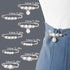 8 Pcs Pearl Brooch for Women Scarf Ring Waist Brooch Pearl Rhinestones Collar Brooches Safety Pins for Clothes Dressing Accessories Christmas Gift...