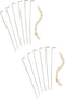 HIC Kitchen Roasting Holiday Turkey Lacer Kit, Cotton Butcher’s Twine with Reusable Stainless Steel Pins, Set of 2...