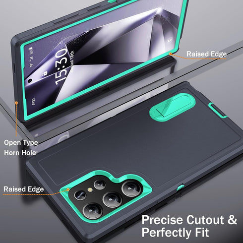 BaHaHoues for Samsung Galaxy S24 Ultra Case, Samsung S24 Ultra Phone Case with Built in Kickstand, Shockproof/DropProof Military Grade Protective ...
