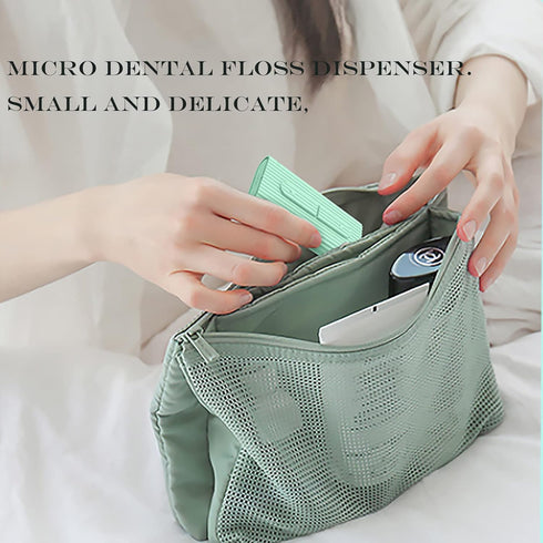 Holy Rose Dental Floss Dispenser -Portable Floss Picks Dispenser-Travel Floss Sticks Case-with 168 Flosser Toothpicks,for Teeth Cleaning - All-in-...