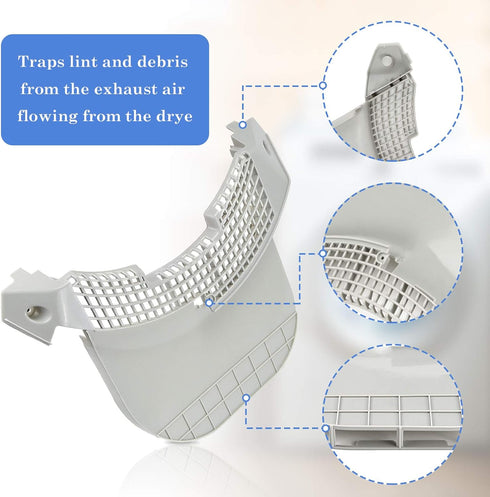 MCK49049101 Dryer Lint Trap Screen Cover Housing Replacement for Kenmore & LG Dlex3370w Dle3170w Dryer Replace AP5071745 PS3534930 - by APPLIANCEMATES