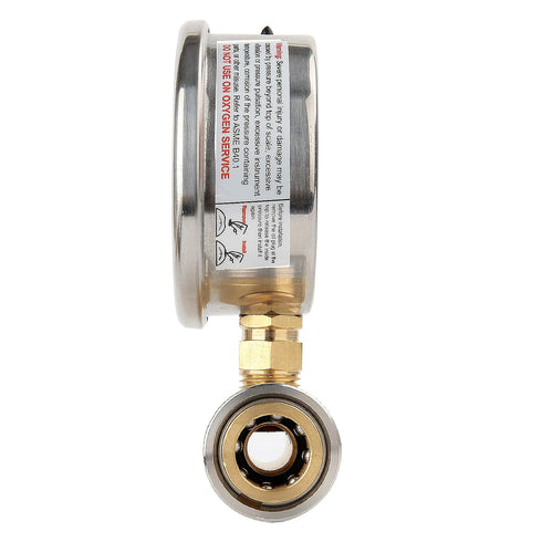 MEASUREMAN 2-1/2" Pressure Washer Gauge, Pressure Gauge Kit, 3/8 Inch Quick Connect, 0-6000 PSI, Glycerin Filled...