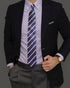 Navy Blue Tie for Men Classic Polka Dot Striped Plaid Paisley Microfiber Necktie Wedding Business Party...