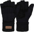 Thermal Insulation Fingerless Texting Wool Gloves for Women and Men Winter Warm Knitted Convertible Mittens Flap...