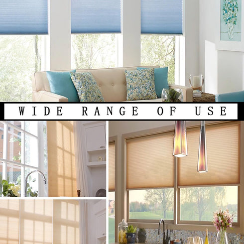 6 PCS Blinds Cordless Handles Clear Mini Plastic Honeycomb Roller Shades Hem Grips Shade Window Lift Handles Curtain Hardware Hooks for PVC Cordle...