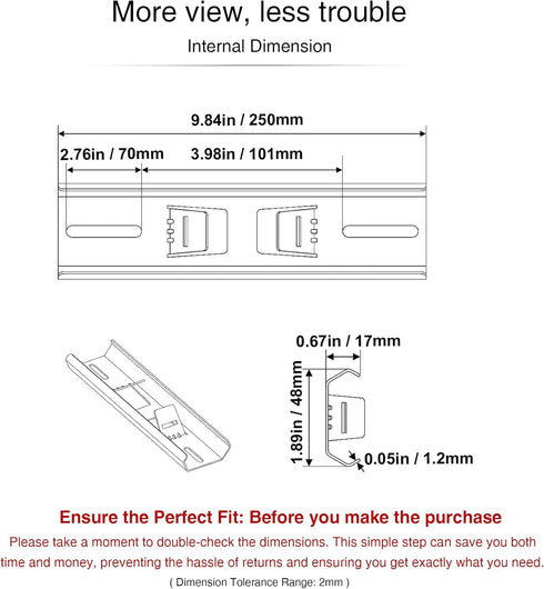 QILIPSU Pole Mounting Kits, 304 Stainless 250x48mm Brackets with Adjustable 50-200mm Clamp for Outdoor Waterproof Junction Box, Plastic Electrical...