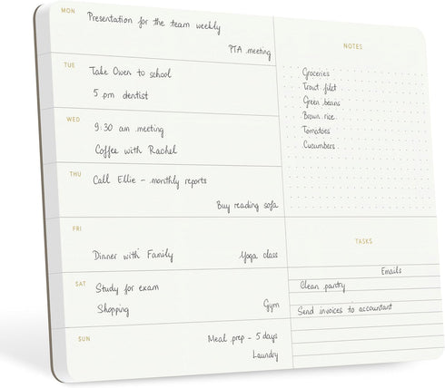 Elegant Undated Week Planner Pad, Tear Off Sheets, Minimalist, Weekly To Do List Notepad, Daily Schedule Desk Planner - 11.22" x 7.87", Eco-friend...