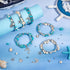 SUNNYCLUE 1 Box DIY 6 Sets Summer Beach Bracelet Making Kit Bohemian Double Layered Bracelet Turtle Starfish Bead Fish Dolphin Charms Hawaii Sea A...