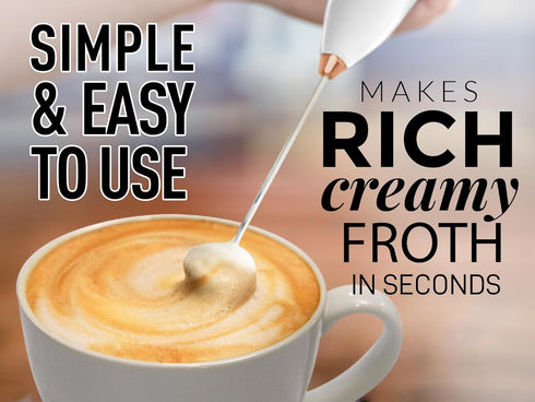 Zulay Powerful Milk Frother for Coffee with Powerful Motor - Frother Handheld Electric Whisk, Milk Foamer, Mini Mixer, Handheld Frother for Matcha...