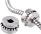 RUBYCA Clip Lock Clasps Beads w/Silicone O-Ring Stopper fit European Charm Bracelet (40pcs Silver)...