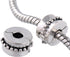 RUBYCA Clip Lock Clasps Beads w/Silicone O-Ring Stopper fit European Charm Bracelet (40pcs Silver)...