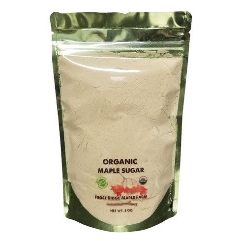 Frost Ridge Maple Farm Powdered Granulated Organic Maple Sugar, Grade A, 8 oz....