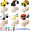 12 Pieces Unfinished Wooden Cars Wood DIY Car Toys Wood Crafts Painting Crafts Kit for Student Easy Woodworking Set Family Activities Arts and Cra...