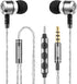 sephia Sp3060VC Earbuds Wired in Ear Headphones with Microphone Noise Isolating Ear Bud Tips Enhanced Bass Case 3.5mm Earphone Jack 3.9 Feet Long ...