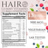 Sugar Free Hair Vitamins Gummies with Biotin 5000 mcg, Vitamin A, B12, C, D, E, Folic Acid, Supports Hair Growth Gummy, Vegetarian Friendly, Suppo...
