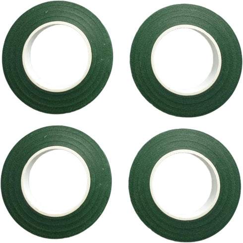 4 Rolls 1/2 Inch Floral Tapes Florist Wraps for Bouquet Stem and Flowers Making Craft Projects (30 Yards, Dark Green)...