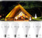4Pack White Rechargeable Emergency 15W LED Light Bulb,Energy Saving,Eye protection,100W Equivalent,1500lm,White light 6000K,E26/27 Base,2200mAh Li...
