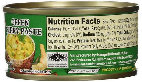 Maesri Green Curry Paste, 4-Ounce...
