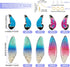 16Pcs Butterfly Earring Making Kit Acrylic Butterfly Wing Charms Colorful Fairy Wing Pendants Boho Butterfly Wing Charms & Jump Rings Earring Hook...