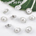 30 Pcs Faux Pearl Buttons with Rhinestone, Silver Retro Vintage Pearl Acrylic Buttons Round Crystal Buttons Sew on Buttons Embellishments for DIY ...