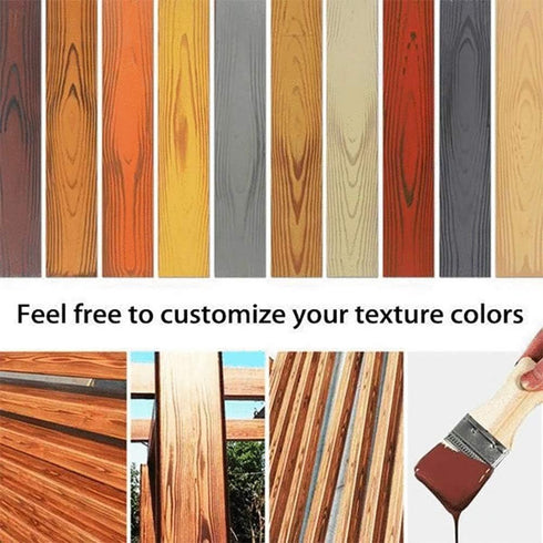 4 Pieces Wood Graining Tool,Wood Grain Tool, Rubber Wood Pattern Graining Knurling Tool On All Surfaces...