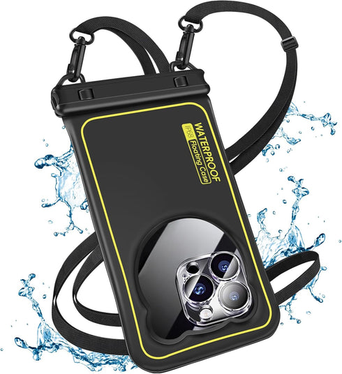 IP68 Waterproof Phone Pouch Up to 6.8", Floating Waterproof Phone Case for iPhone 15 14 13 Pro Max, Galaxy S24 S23 S22 Ultra, Cellphone Dry Bag Cr...