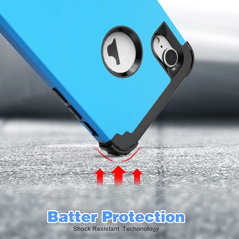IDweel for iPhone XR Case with Tempered Glass Screen Protector,3 in 1 Shockproof Slim Hybrid Heavy Duty Hard PC Cover Soft Silicone Bumper Full Bo...