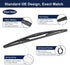 X AUTOHAUX Rear Windshield Wiper Blade Arm Set for Honda Fit Jazz 09-14...