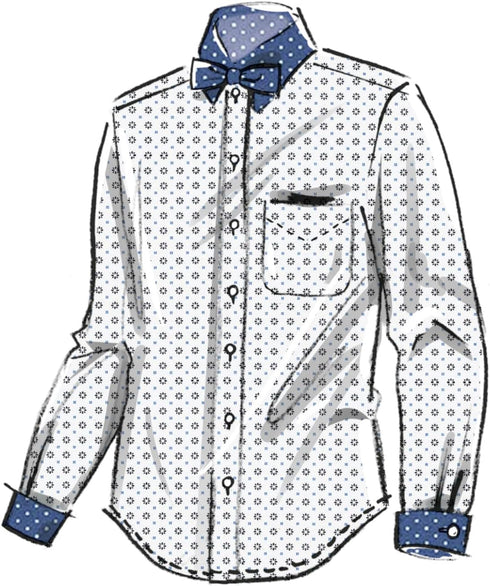 McCall's Men's Lined Vest, Bow Tie, Tie, and Shirts Sewing Pattern Kit, Design Code M8415, Sizes S-M-L...